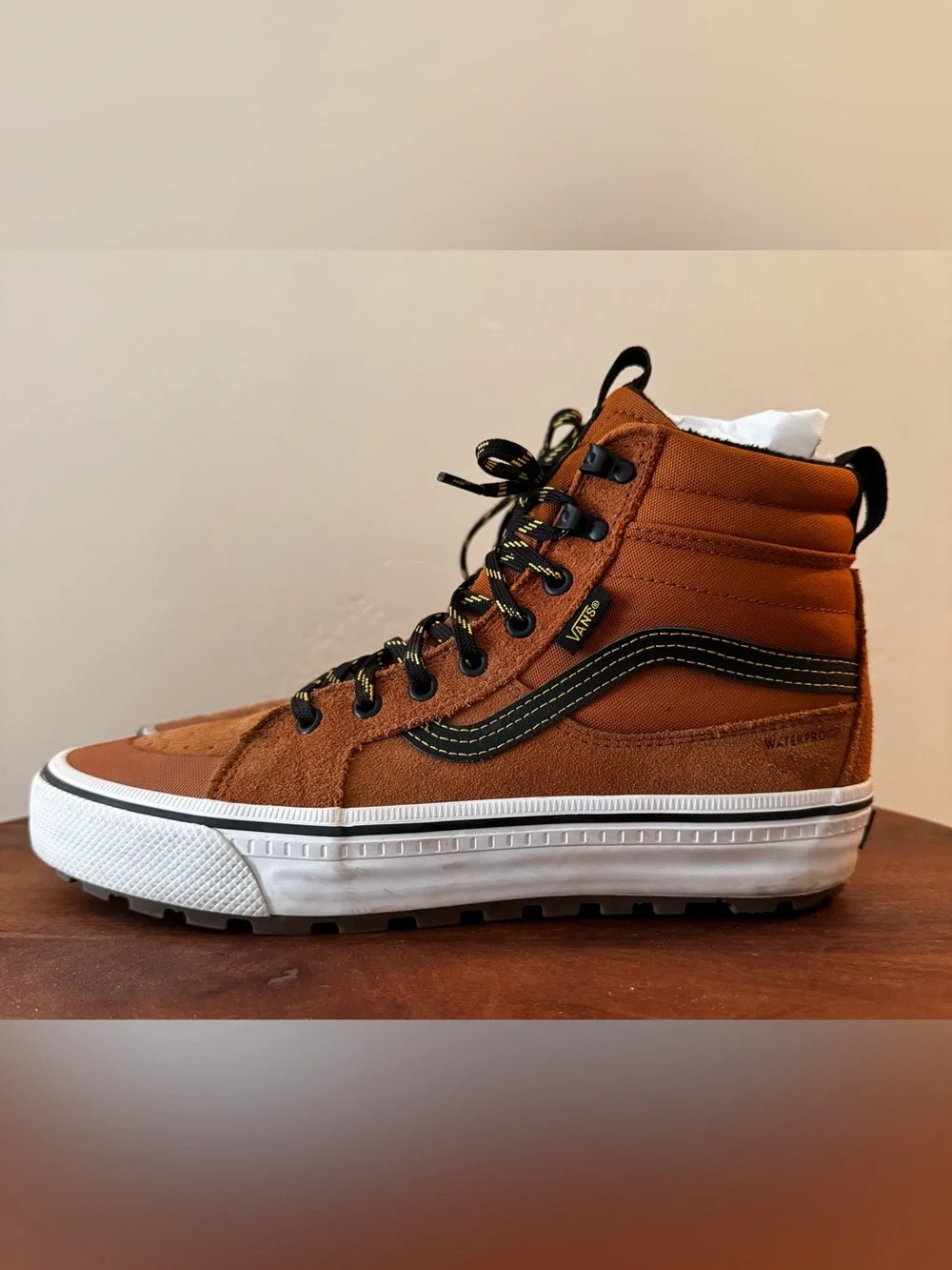 Vans Mte Sk8-Hi Waterproof Ins Boots Size Men’s 9.5 Glazed Ginger Primaloft Snow
